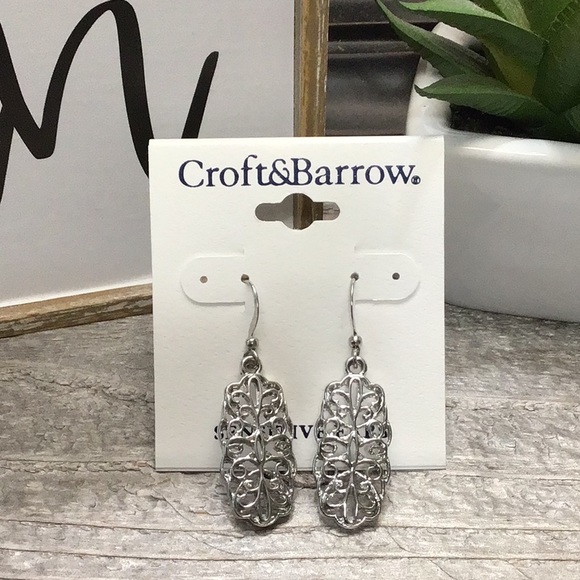 croft & barrow Jewelry New Croft Barrow Silver Tone Filigree Earrings Poshmark